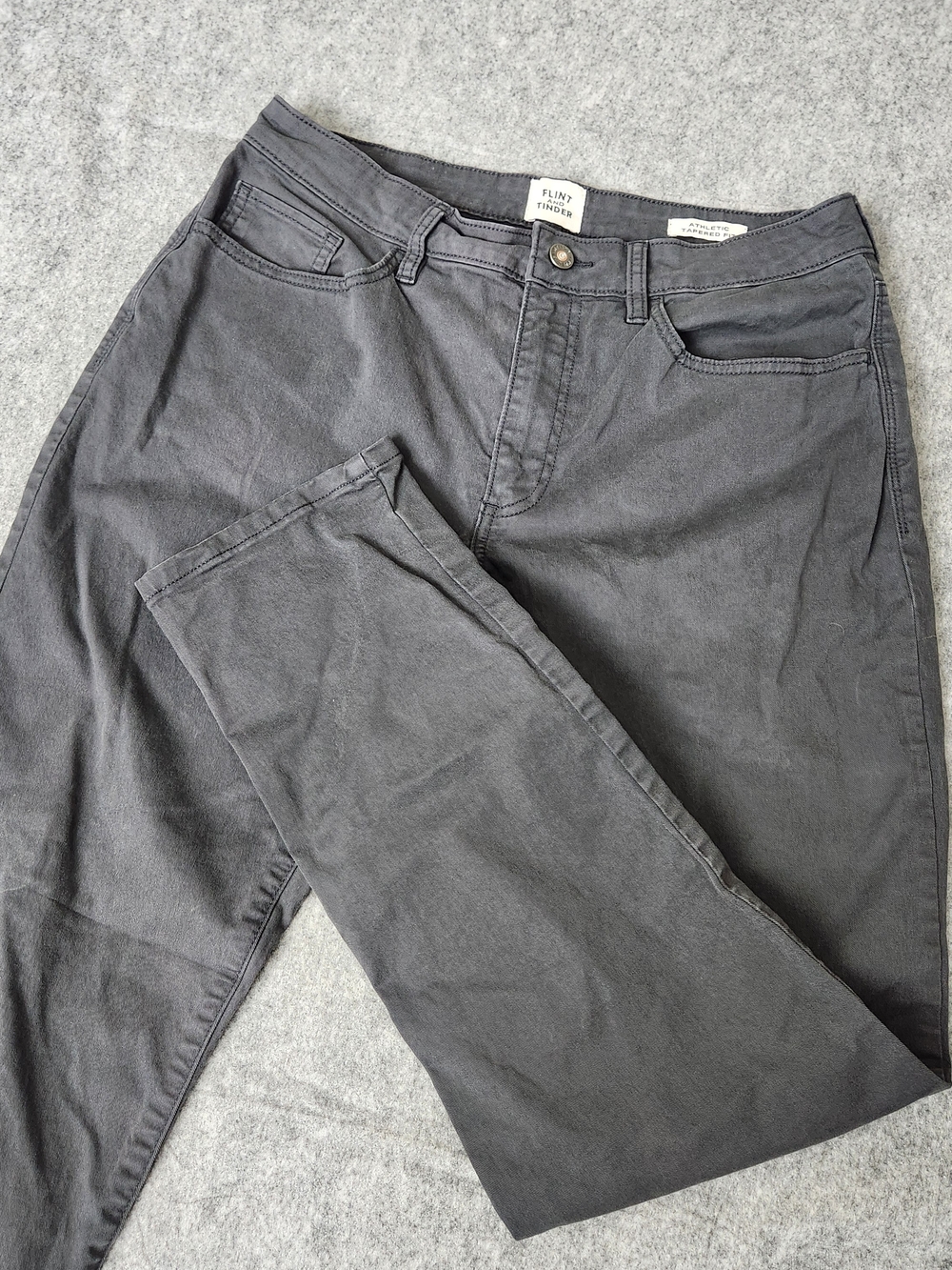 Flint And Tinder Athletic Tapered Fit Jeans Men's 30x30 (31x29) Gray Comfort